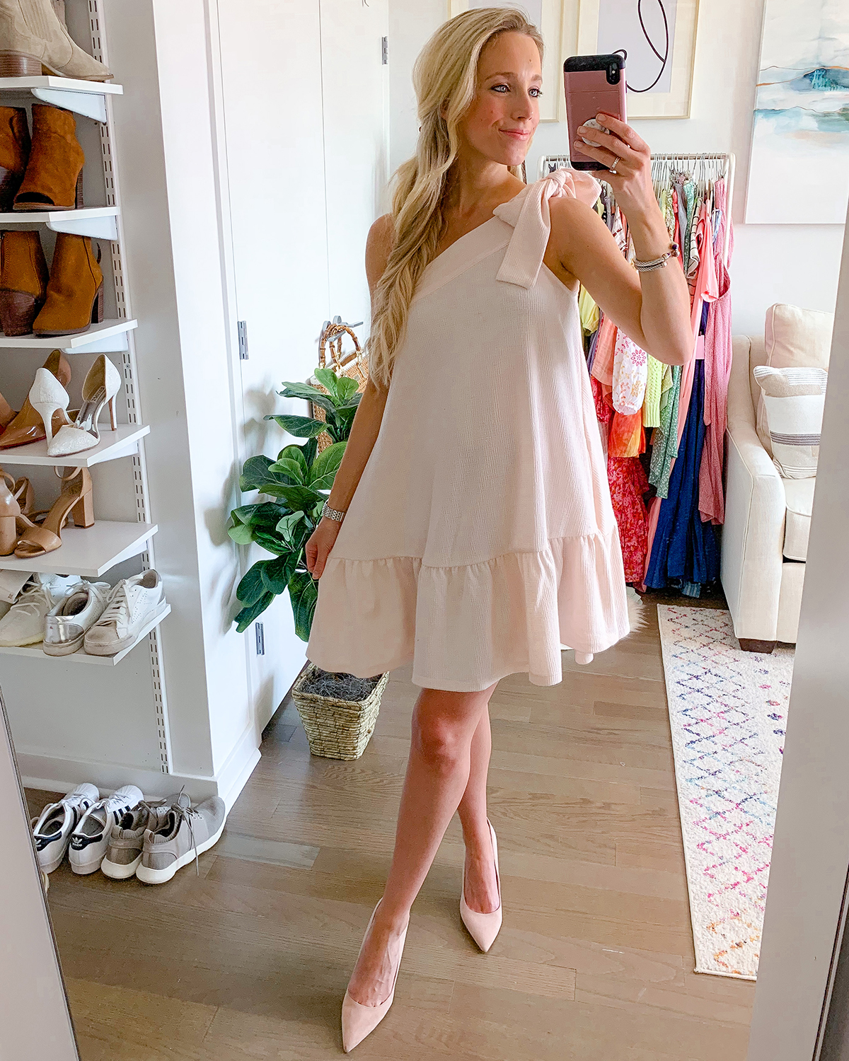 Free People Avery One Shoulder Mini Dress