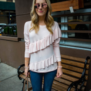 Pleione Ruffle Sweatshirt